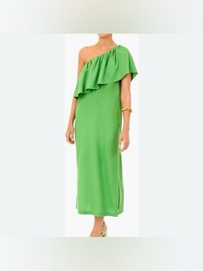Tuckernuck Pomander Place Twist Of Lime Florencia One Shoulder Dress